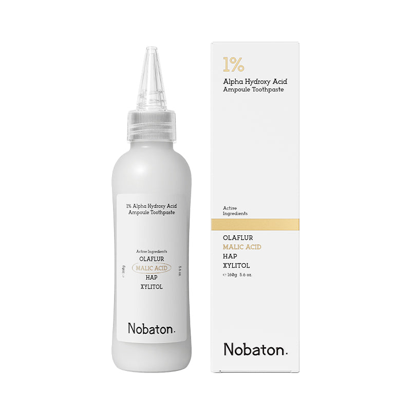 Nobaton. 1% Alpha Hydroxy Acid Ampoule Toothpaste（160g/5.6 oz）