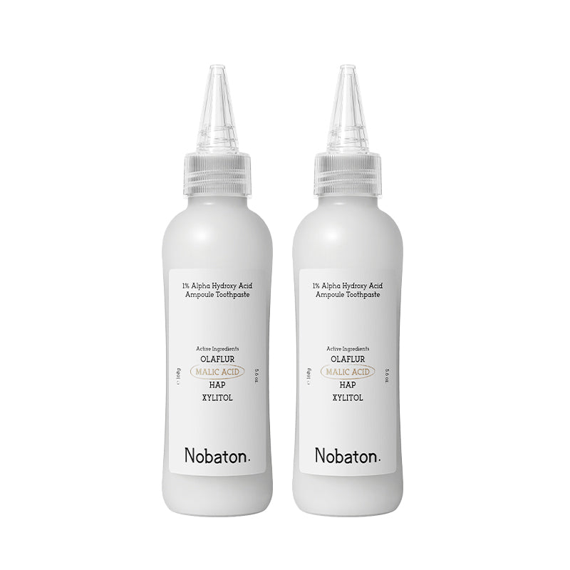 Nobaton. 1% Alpha Hydroxy Acid Ampoule Toothpaste（160g/5.6 oz）