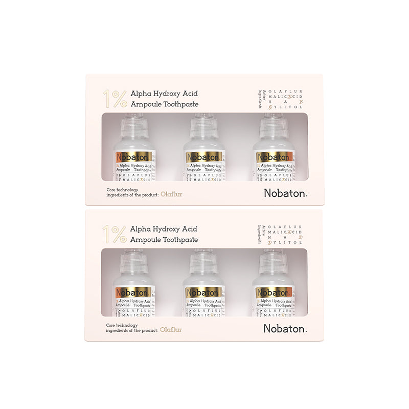 Nobaton. 1% Alpha Hydroxy Acid Ampoule Toothpaste（35g/1.23 oz ×3）