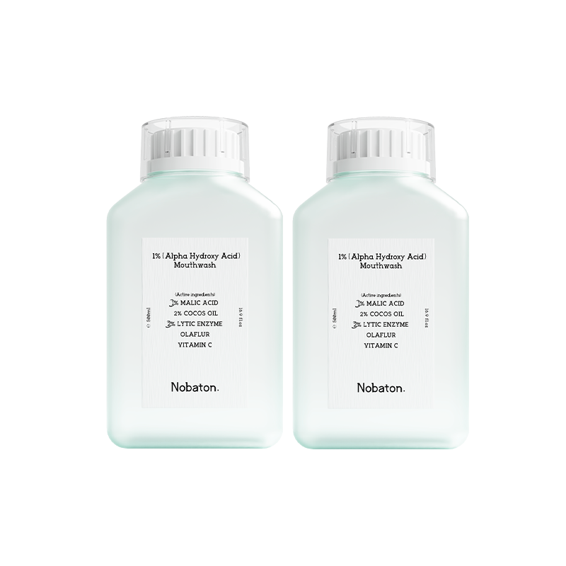 Nobaton. 1% Alpha Hydroxy Acid Mouthwash