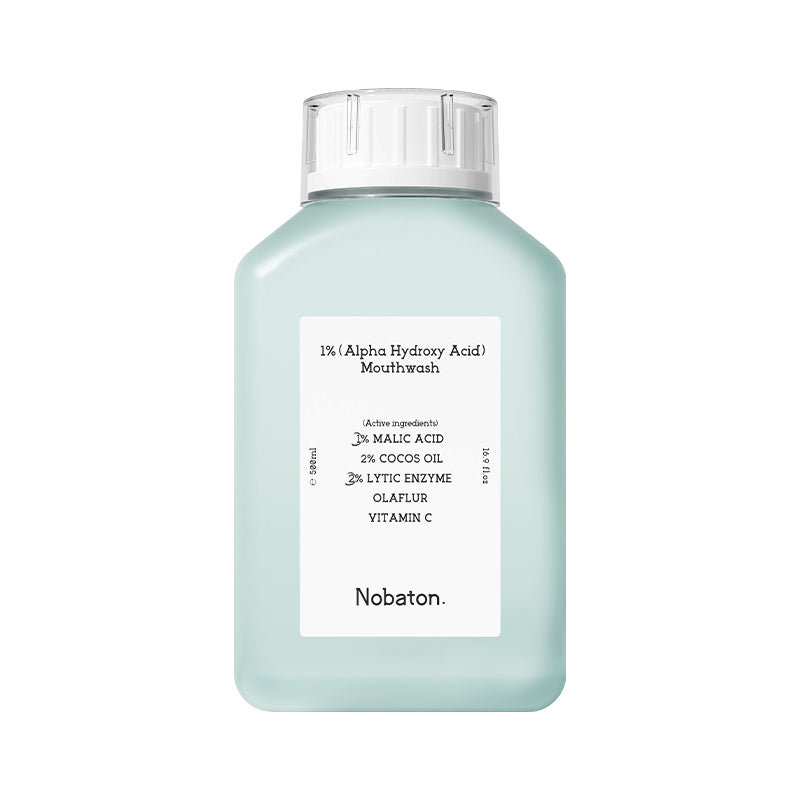 Nobaton. 1% Alpha Hydroxy Acid Mouthwash