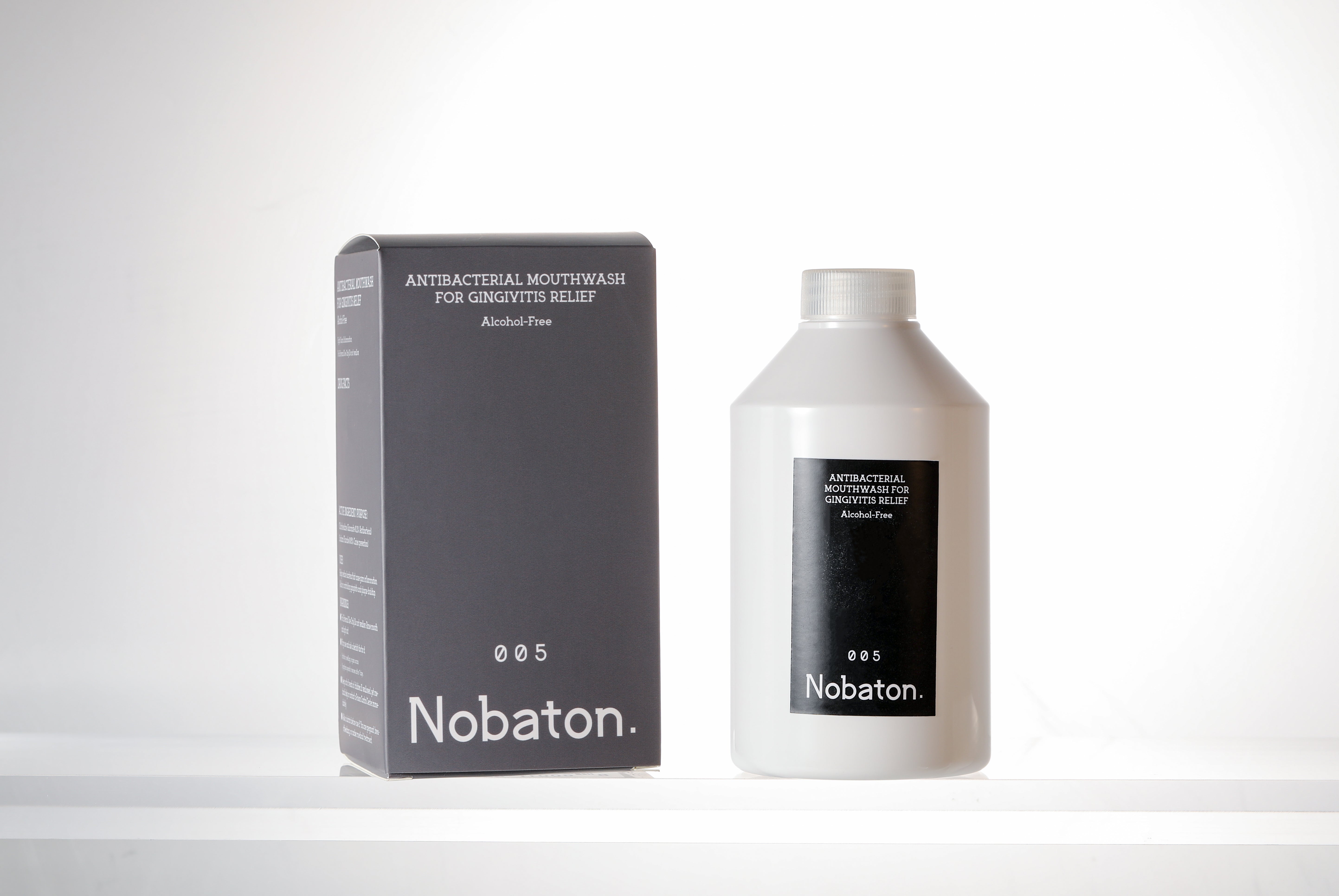 Nobaton. Antibacterial Mouthwash for Gingivitis Relief (Alcohol-Free)