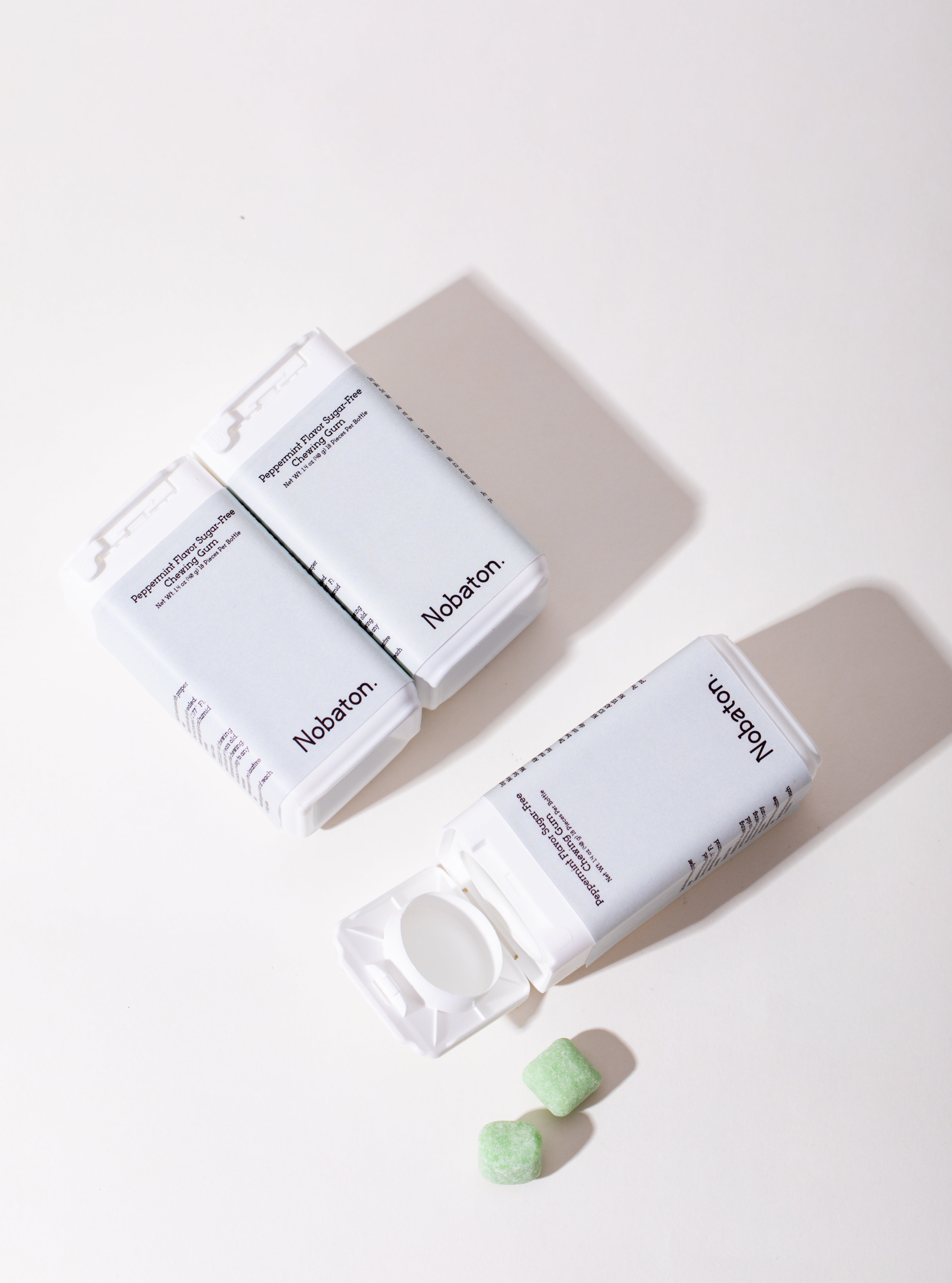 Nobaton Peppermint Flavor Sugar-Free Chewing Gum