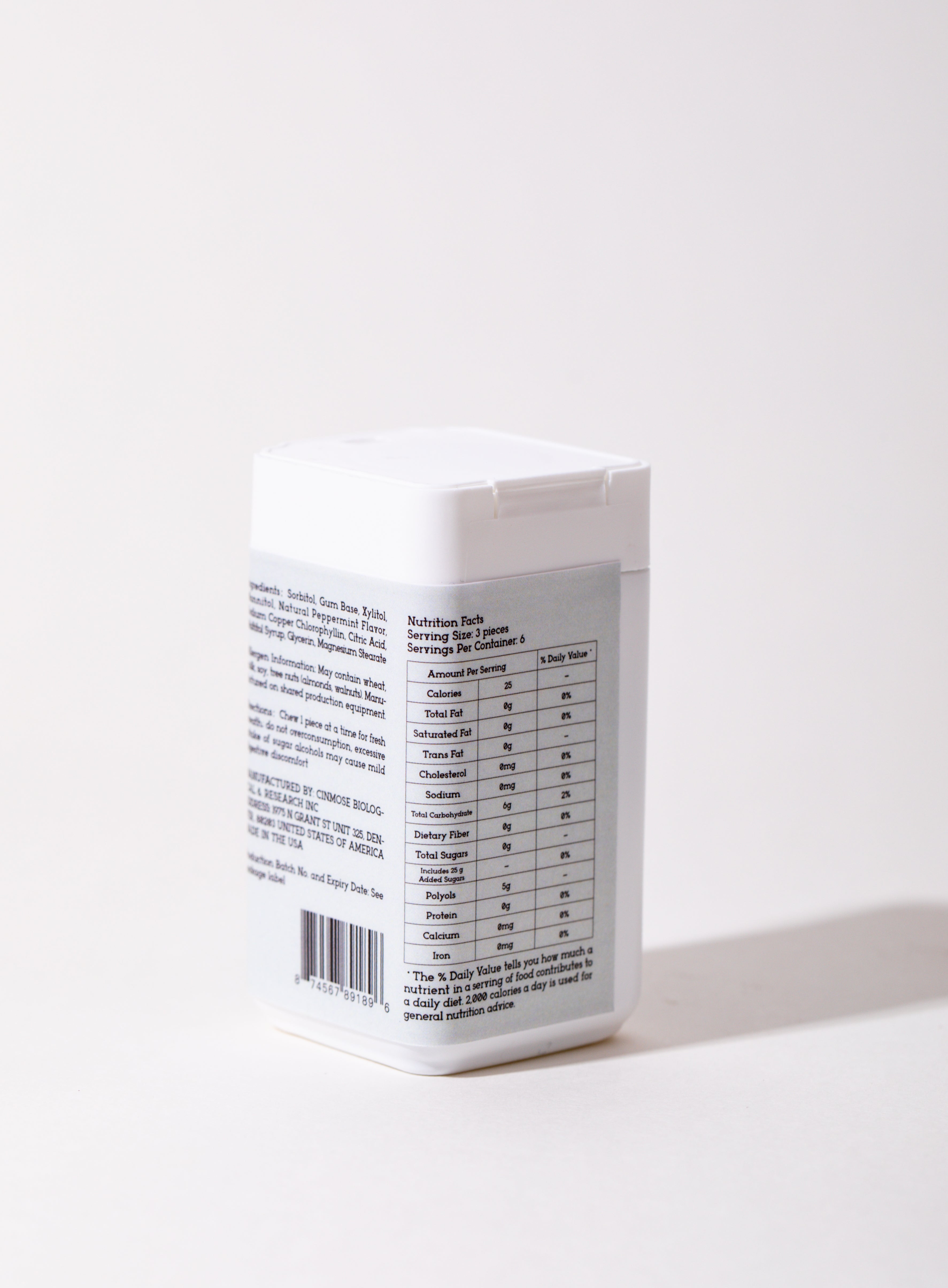 Nobaton Peppermint Flavor Sugar-Free Chewing Gum